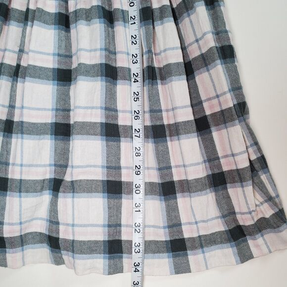 Madewell Women’s Lucie Smocked Mini Dress Small Lebaum Plaid 3/4 Sleeve Preppy - Picture 10 of 10